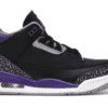 Jordan 3 Retro 'Black Court Purple'