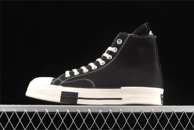 Converse DRKSTAR Hi Rick Owens DRKSHDW en negro garza
