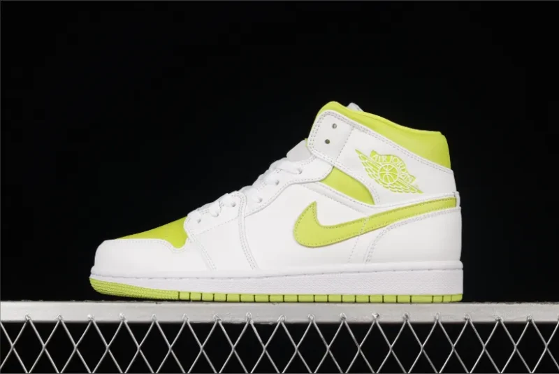 Jordan 1 Mid Blanco Lime