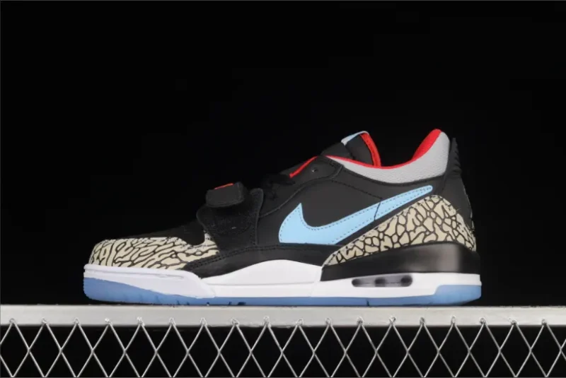 Jordan Legacy 312 Bajo Negro Valor Azul