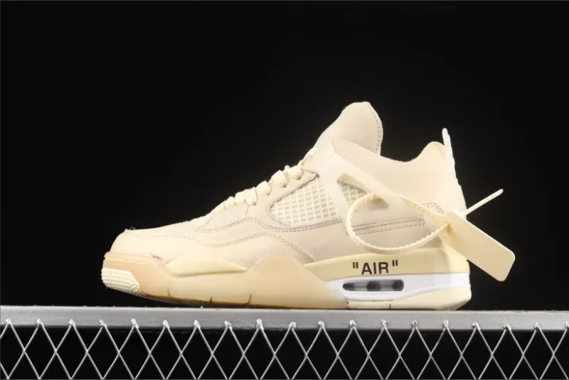 Jordan 4 Retro Off-White en marrón claro verdoso