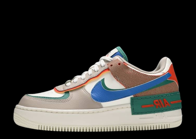 NIKE AIR FORCE 1 SHADOW SAIL SIGNAL BLUE GREEN
