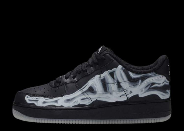 NIKE AIR FORCE 1 SKELETON BLACK