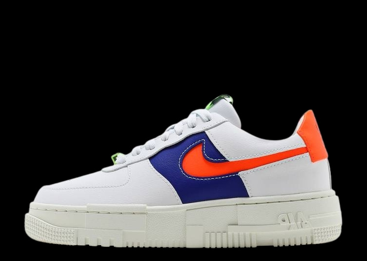 NIKE AIR FORCE 1 PIXEL WHITE CONCORD CRIMSON