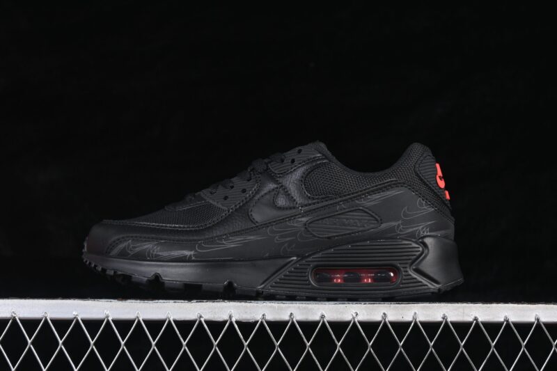 NIKE AIR MAX 90 BLACK SAFETY ORANGE