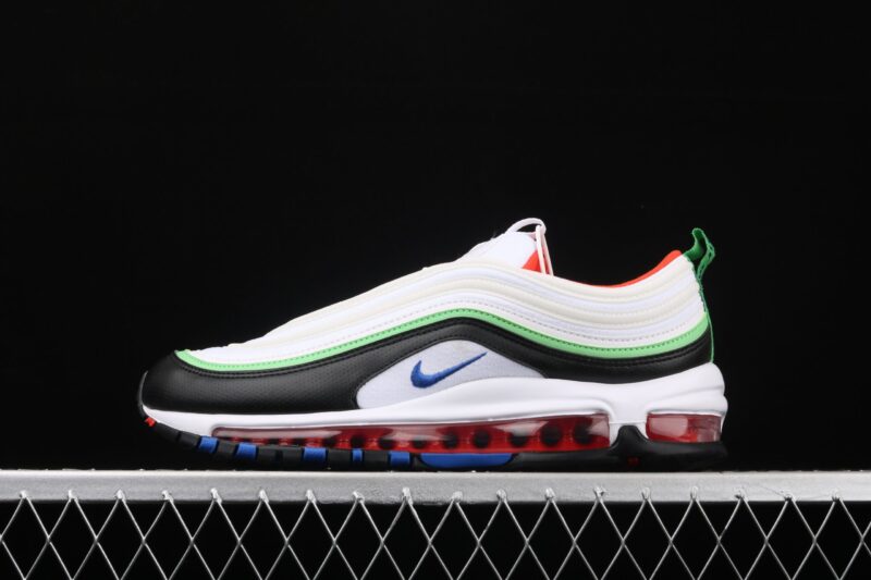NIKE AIR MAX 97 BLACK GREEN BRIGHT CRIMSON