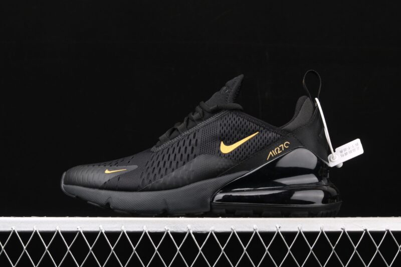 NIKE AIR MAX 270 BLACK UNIVERSITY GOLD