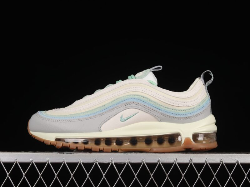 NIKE AIR MAX 97 ENAMEL VERDE SAIL WORN AZUL