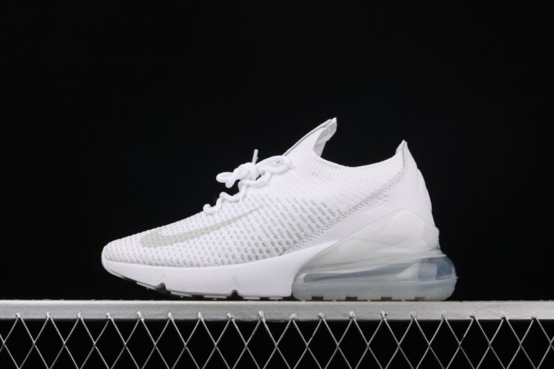 NIKE AIR MAX 270 FLYKNIT TRIPLE WHITE