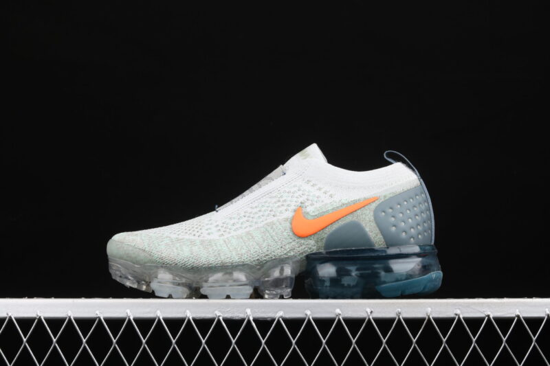 NIKE AIR VAPORMAX 2019 FLYKNT LIGHT SILVER CAMPFIRE ORANGE CELESTIAL CYAN