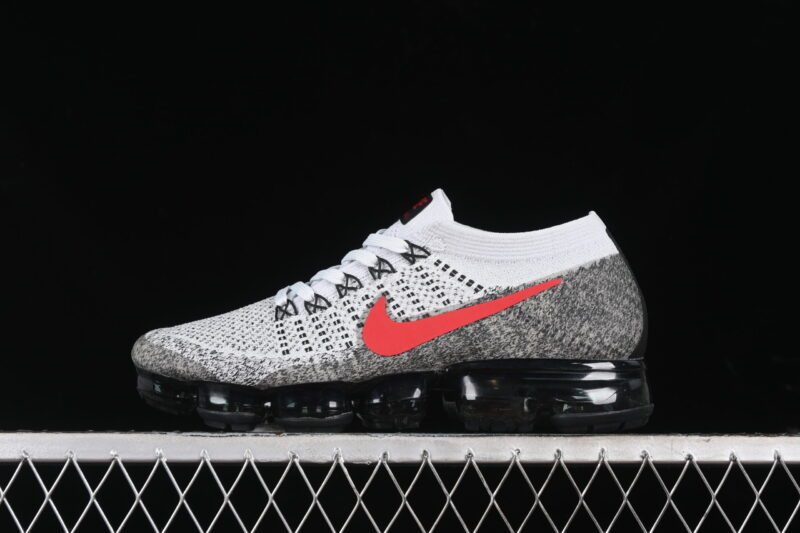 NIKE AIR VAPORMAX 2019 FLYKNT PLATINUM RED BLACK