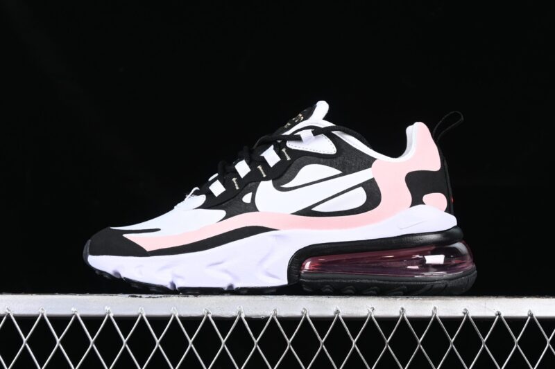 NIKE AIR MAX 270 REACT BLACK WHITE BLEACHED CORAL