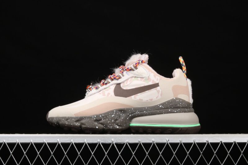 NIKE AIR MAX 270 REACT LIGHT WOOD BROWN