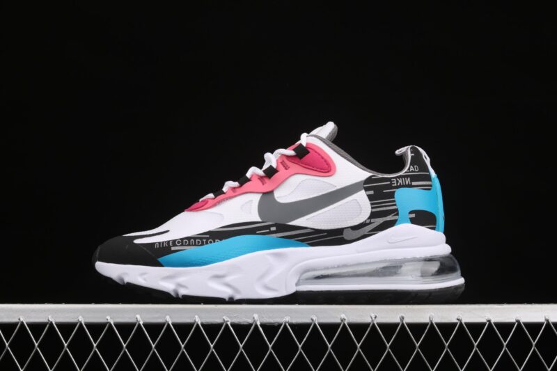 NIKE AIR MAX 270 REACT SUMMIT WHITE BLACK LASER BLUE