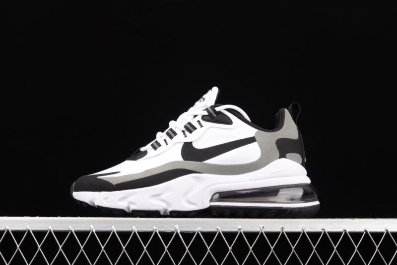 NIKE AIR MAX 270 REACT WHITE BLACK METALLIC PEWTER