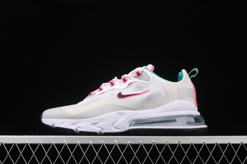 NIKE AIR MAX 270 REACT WHITE FIRE PINK