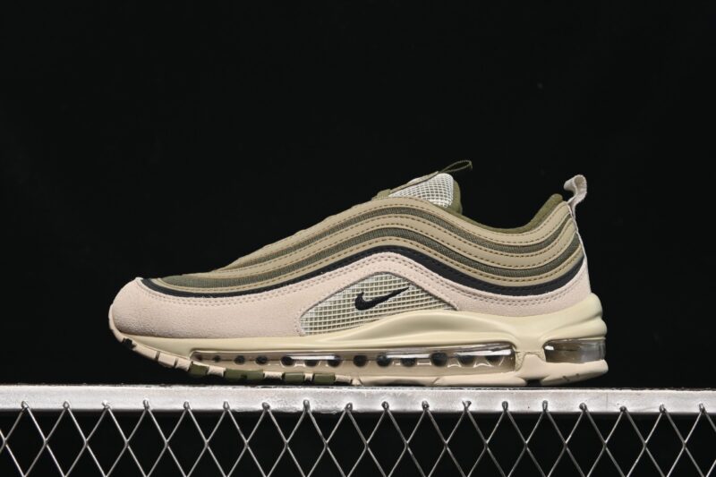 NIKE AIR MAX 97 SE LIGHT BONE MEDIUM OLIVE GREEN