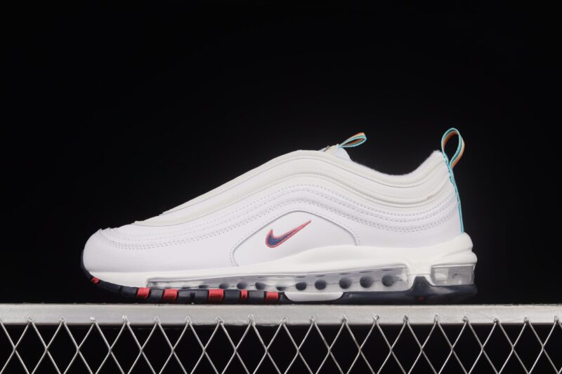 NIKE AIR MAX 97 VAST GREY UNIVERSITY RED