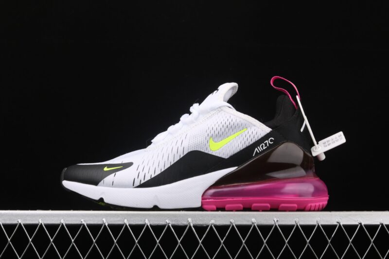 NIKE AIR MAX 270 WHITE BLACK FUCHSIA VOLT