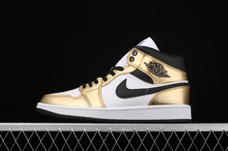 AIR JORDAN 1 MID METALLIC GOLD