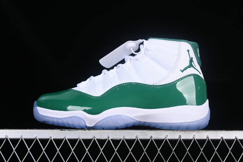 AIR JORDAN 11 RETRO WHITE AND GREEN