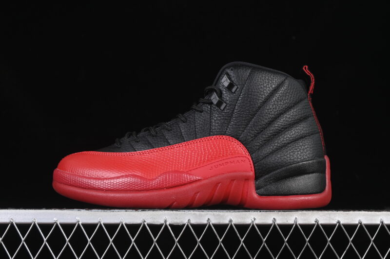 AIR JORDAN 12 RETRO BLACK AND VARSITY RED