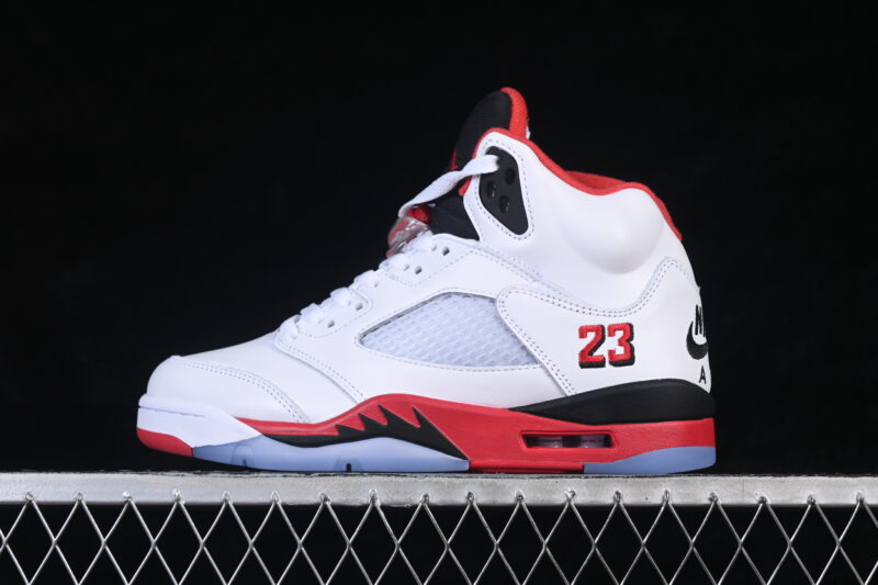 AIR JORDAN 5 RETRO "FIRE RED BLACK TONGUE