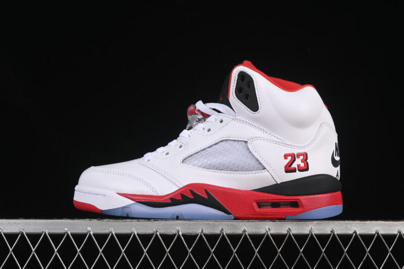 AIR JORDAN 5 RETRO "FIRE RED BLACK TONGUE