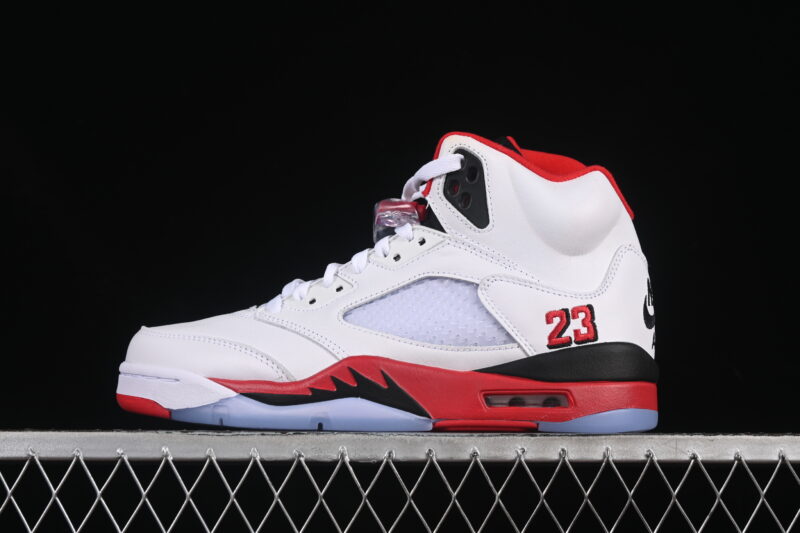 AIR JORDAN 5 RETRO "FIRE RED BLACK TONGUE