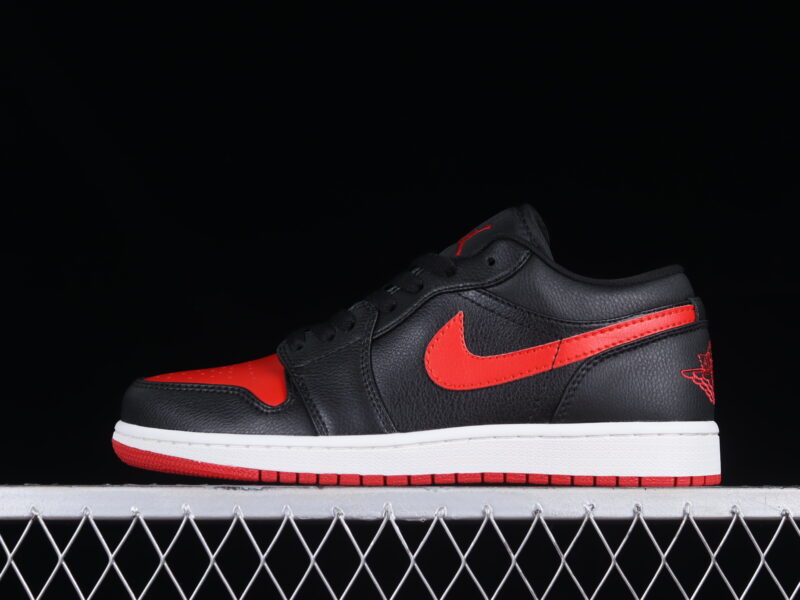 AIR JORDAN 1 LOW BLACK AND RED