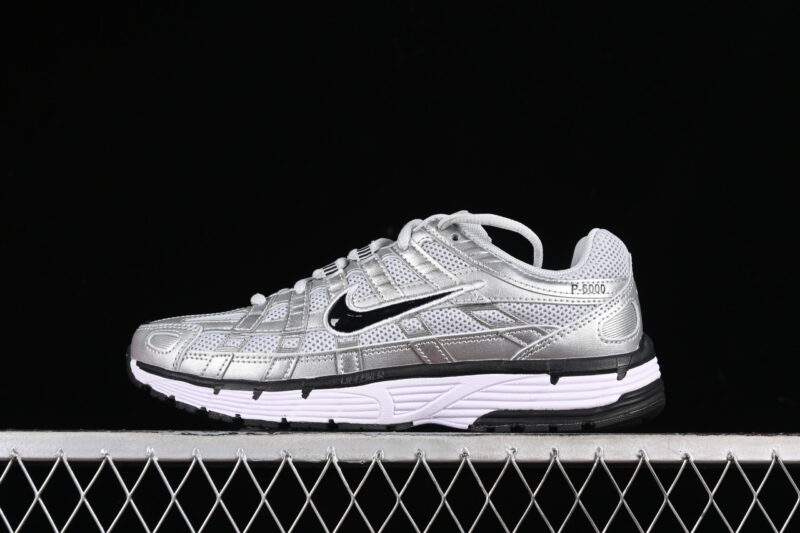 NIKE P-6000 IN METALLIC SILVER AND PURE PLATINUM