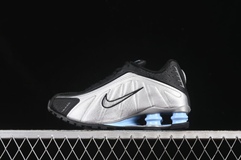 NIKE SHOX METALLIC SILVER BLACK PSYCHIC BLUE
