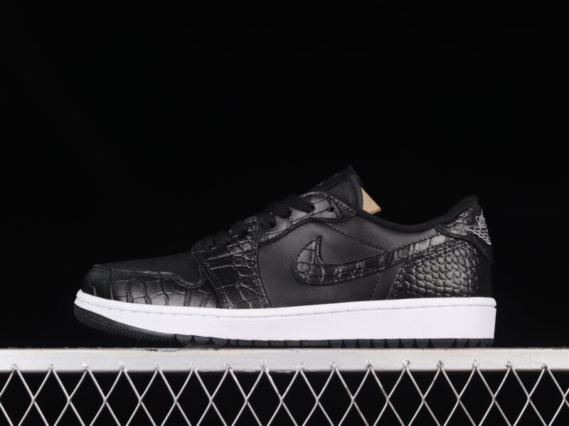 AIR JORDAN 1 LOW GOLF BLACK SNAKE PATTERN