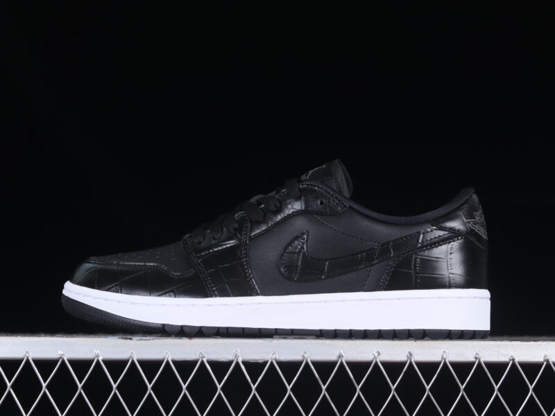 AIR JORDAN 1 LOW GOLF BLACK SNAKE PATTERN