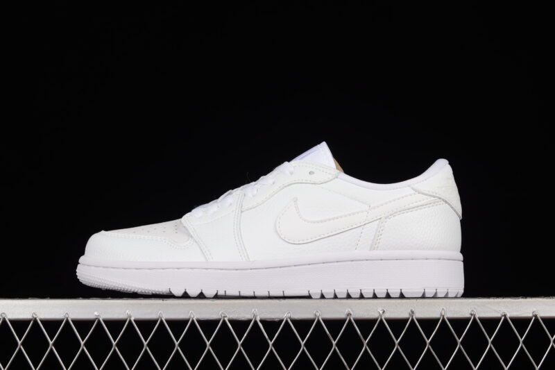 AIR JORDAN 1 LOW GOLF TRIPLE WHITE